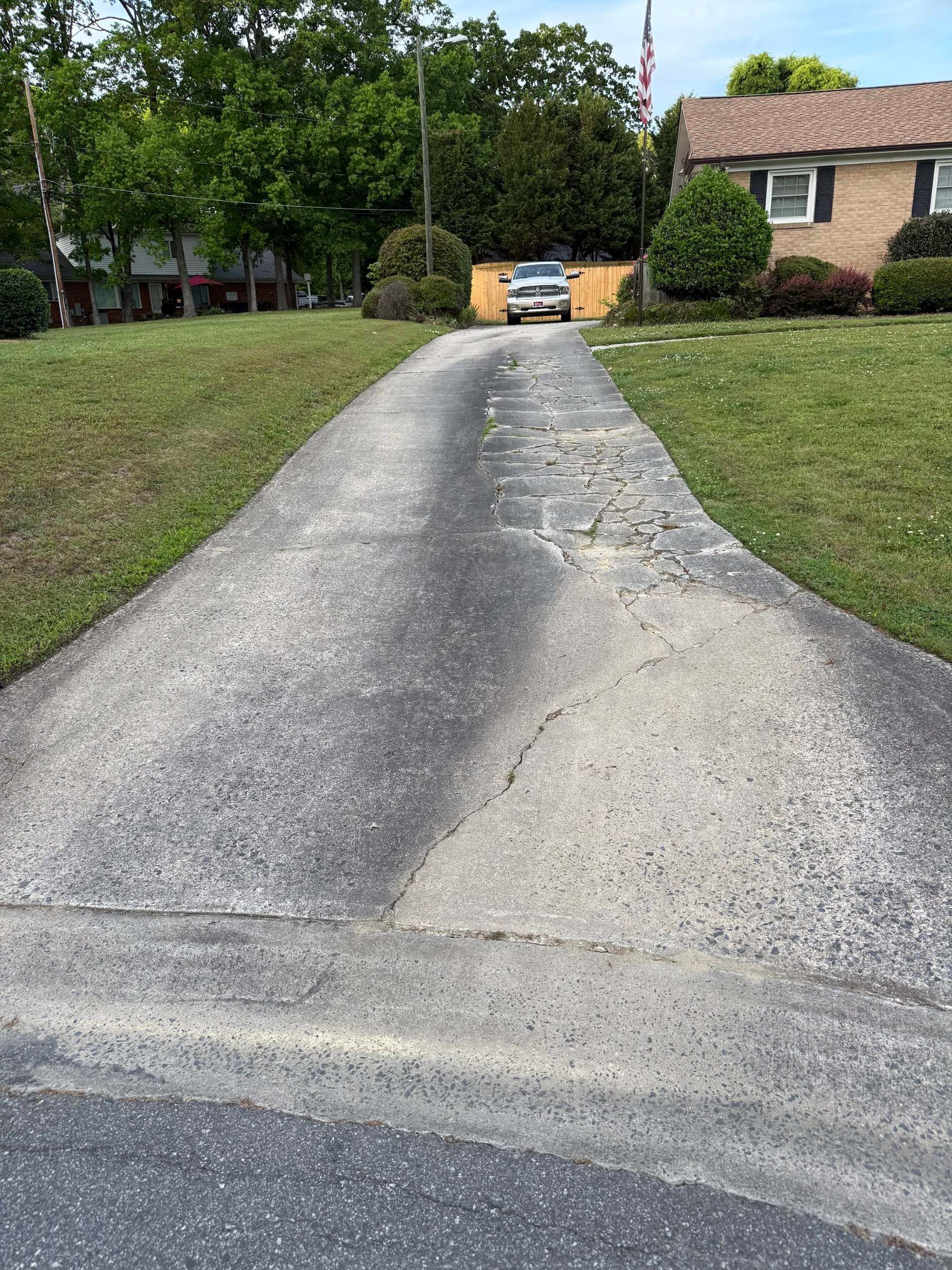 Stamped paver overlay walkway
