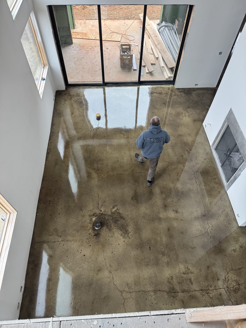 Stained concrete floor